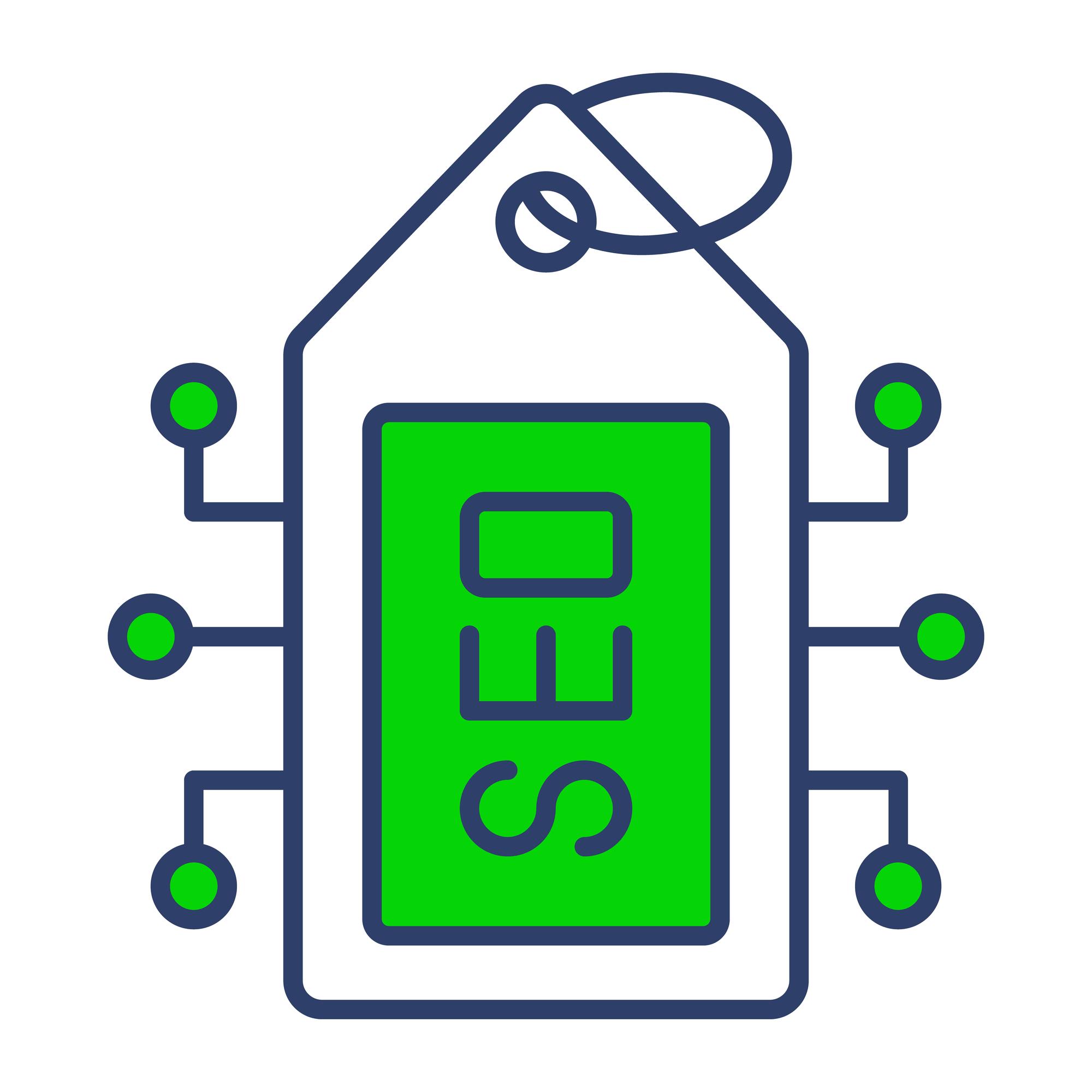 Stylized price illustration with PC components